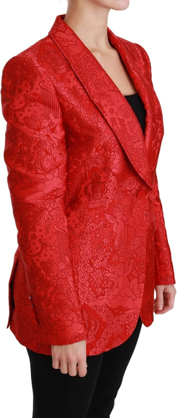 Dolce & Gabbana Chaqueta blazer de ángel floral rojo - Imagen 3