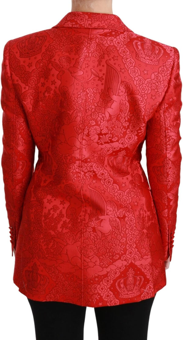 Dolce & Gabbana Chaqueta blazer de ángel floral rojo - Imagen 5