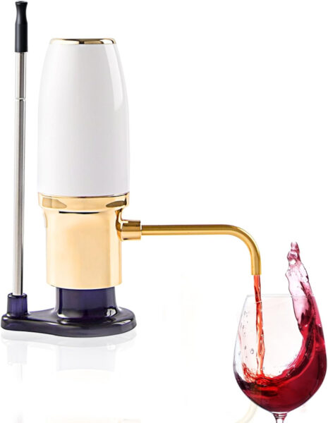 Aireador de vino eléctrico, dispensador automático de vino con boquilla recargable por USB, decantador de vino eléctrico y vertedor de vino, el mejor regalo para los amantes del vino