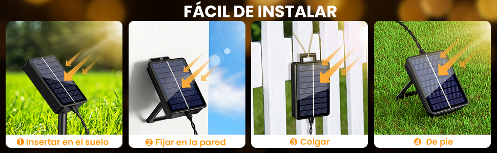 luces solares led exterior jardin