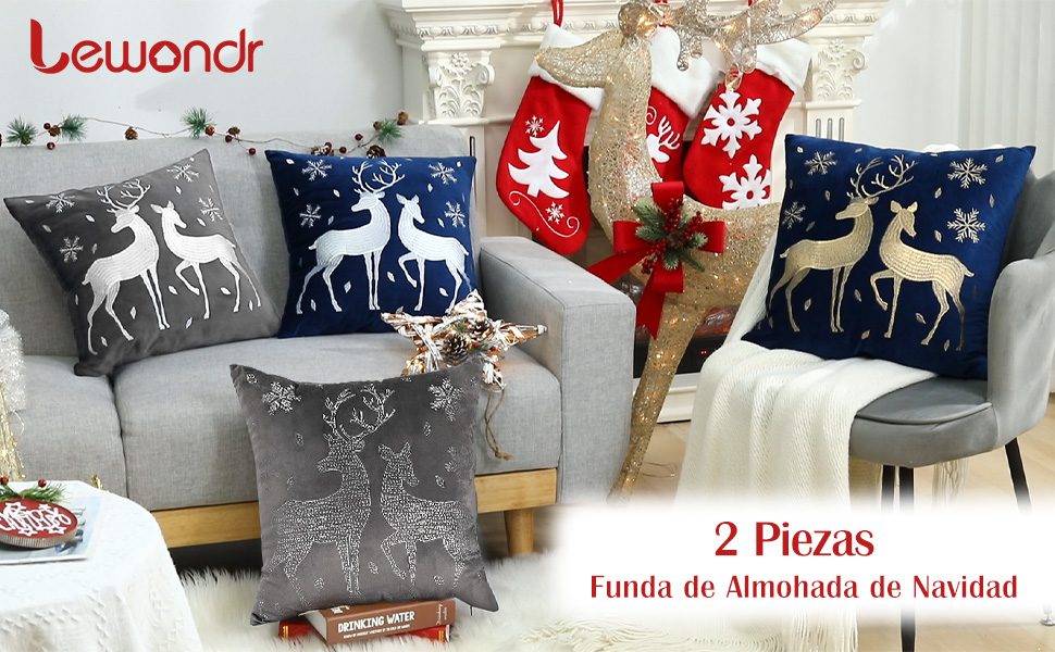 Funda de Almohada Decorativa de Navidad