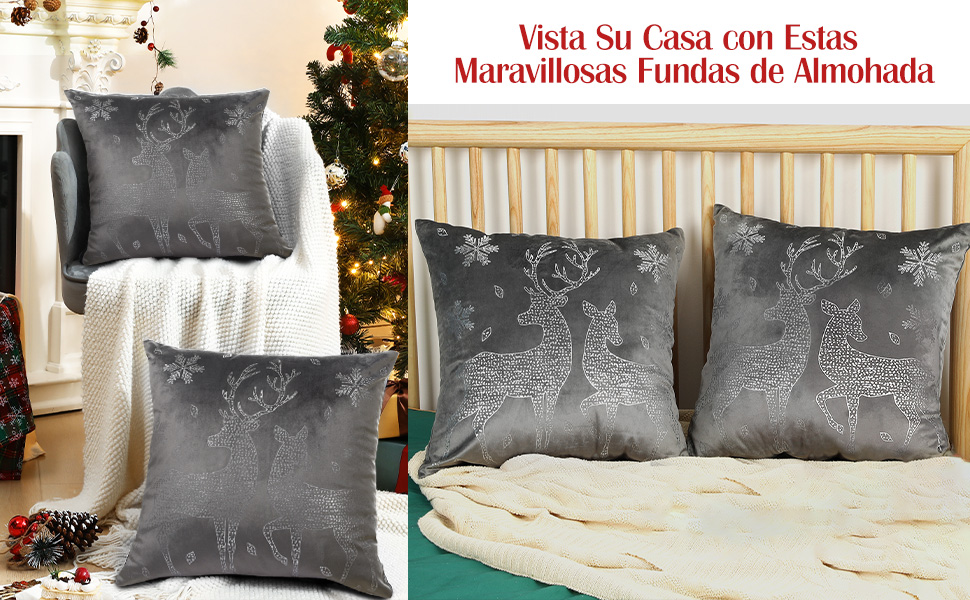 Funda de Almohada de Navidad de Cojín Suave