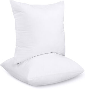 Utopia Bedding Relleno de Cojín 50 x 50 cm (2 Unidades), Fibra Virgen Siliconada, Almohadas de Sofá (Blanco)