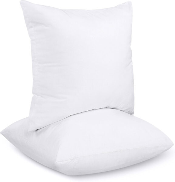 Utopia Bedding Relleno de Cojín 50 x 50 cm (2 Unidades), Fibra Virgen Siliconada, Almohadas de Sofá (Blanco)