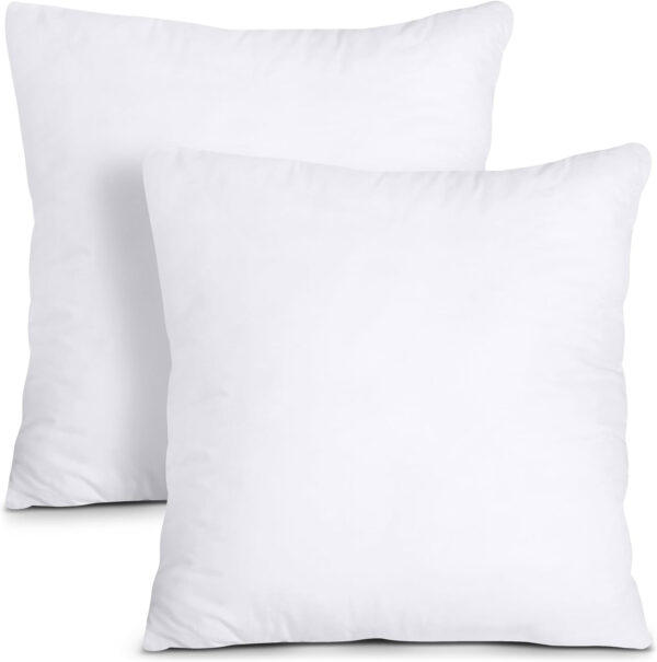 Utopia Bedding Relleno de Cojín 45 x 45 cm (2 Unidades), Fibra Virgen Siliconada, Almohadas de Sofá (Blanco)