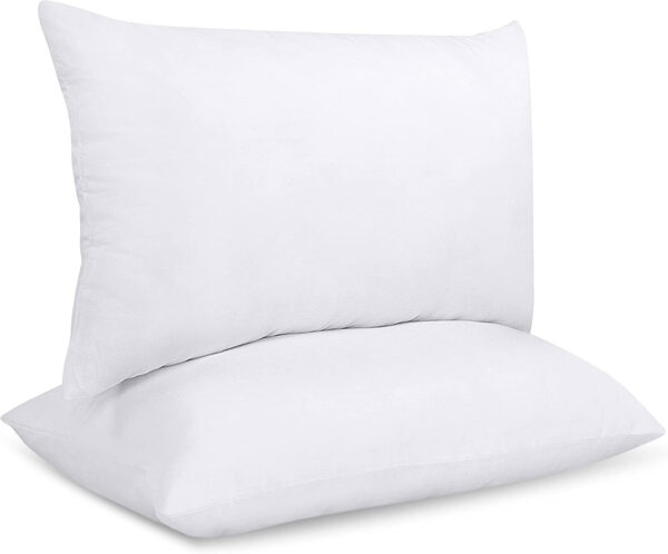 Utopia Bedding Relleno de Cojín 30 x 50 cm (2 Unidades), Fibra Virgen Siliconada, Almohadas de Sofá (Blanco)