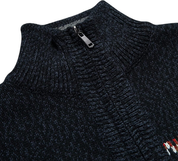 Superora Jersey para Hombre Suéteres de Cuello Recto con Cremallera Otoño Invierno Cálido - Imagen 4