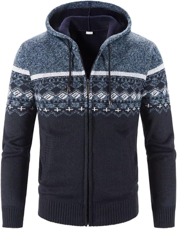 Hombre Jerséis-Suéter Punto-Chaqueta Cárdigan-Invierno Cardigan - Cuello Alto Sudaderas con Vestir Calienteita Grueso Forro de Pelusa Casual Suéter Jersey para Hombre Punto Otoño