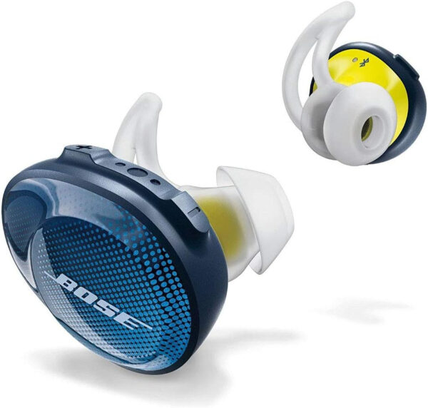 Bose SoundSport Free Auriculares intraurales inalámbricos, Bluetooth, Azul (Midnight Blue/Citron)