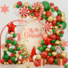 Kit de Arco de Globos Navidad, 127pcs Guirnalda de Globos Navideños Rojo Verde Dorado con Globos Estrella Roja y Globos de Caramelo, Decoración Fiesta Navidad Rojo Verde para Navidad Año Nuevo
