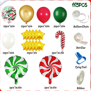 Weihnachtsgirlande Ballon Bogen Kit