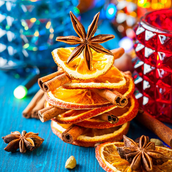 Kit de Corona navideña de 60 Piezas: palitos de Canela, rodajas de Naranja Seca, anís Estrellado, Cordel de Yute, Decoraciones para árboles de Navidad, difusor de Aromas - Imagen 4