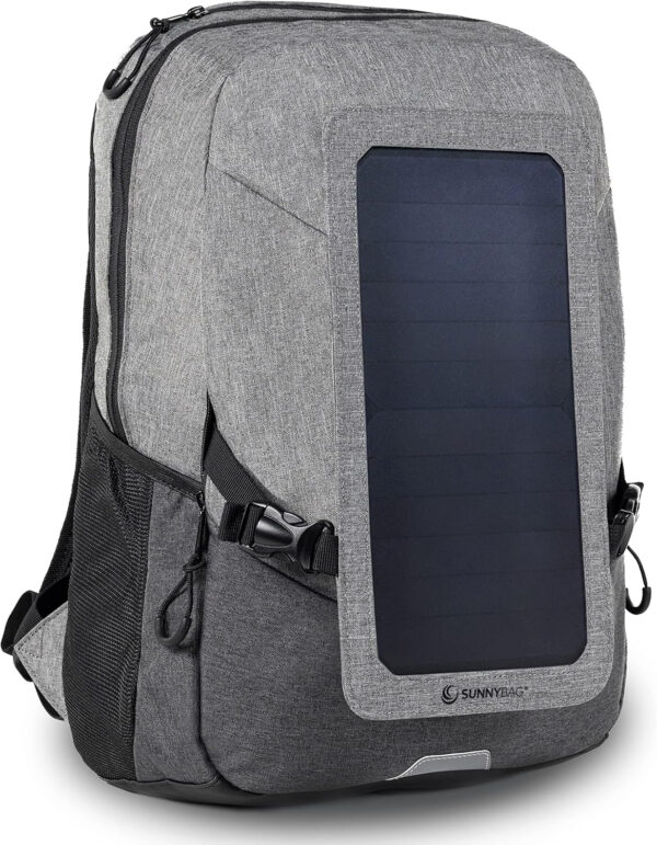 Sunnybag Explorer+ Mochila Solar con Panel Solar Desmontable de 6 vatios | con Puerto USB para Cargar móviles y Dispositivos USB | Incluye Compartimento para portátil | Repelente al Agua | 15 litros