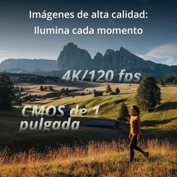 DJI Pack para Creadores Osmo Pocket 3, cámara con CMOS 1'' y 4K/120 fps, estabilización en 3 Ejes, Seguimiento de Caras/Objetivos, Enfoque rápido, Incluye micrófono Sonido nítido, pequeña - Imagen 3