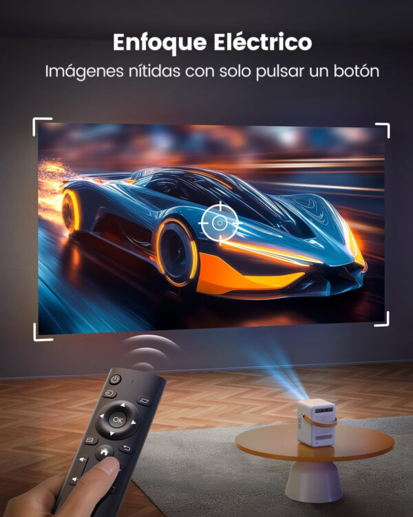 Proyector PortátilBatería Incorporada & Android TV, Proyector Full HD 1080P Soporte, 350ANSI Enfoque Electrico TOPTRO Proyector WiFi Bluetooth Cine en Casa para Android/iOS/USB/TV Stick/PS5 - Imagen 3