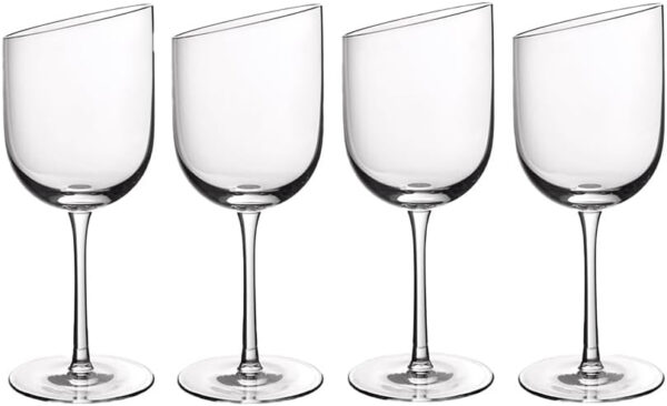 Villeroy & Boch Newmoon Copa Vino Tinto Juego De 4 Claro, Apto Para Lavavajillas, Juego Copas De Vino, Set Copas Para Vino, Copas Vino Tinto Cristal Grandes, Vidrio De Cristal