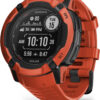 Garmin Instinct 2X Solar, Reloj Inteligente con GPS Resistente al Agua, Carga Solar, Funciones Deportivas, Pulsioximetría, Puntuación de Sueño y Notificaciones del Smartphone, Rojo