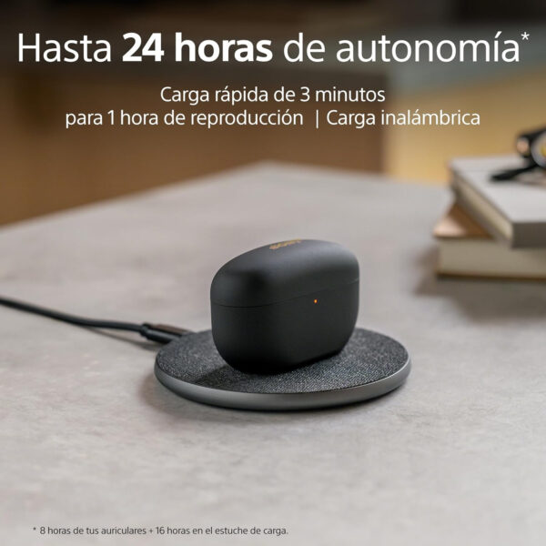 Auriculares inalámbricos con Noise Cancelling SONY WF-1000XM5, bluetooth, auriculares in-ear, micrófono, hasta 24 horas de batería, carga rápida, IPX4, Alexa y Google Assitant, iOS y Android - Negro - Imagen 3