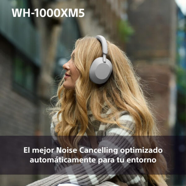 Sony WH-1000XM5 Noise Cancelling, Auriculares Bluetooth de diadema, Llamadas cristalinas, Hi-Res, 360 Reality Audio, 30 h de batería, Carga rápida, Alexa, Google Assistant, iOS, Android - Negro - Imagen 4