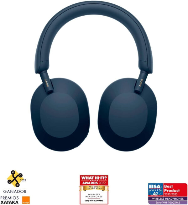 Sony WH-1000XM5 Noise Cancelling, Auriculares de Diadema Bluetooth, Llamadas, Hi-Res, Audio, 30H de batería, Carga rápida, Alexa, Google Assistant, iOS, Android, Azul Midnight - Imagen 3