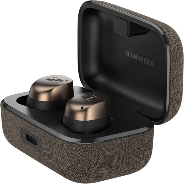 Sennheiser MOMENTUM True Wireless 4 auriculares inteligentes - Bluetooth 5.4, sonido nítido, diseño cómodo, 30 horas de autonomía y cancelación de ruido activa adaptativa - negro cobrizo