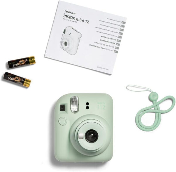 Instax Mini 12 Cámara instantánea, con autoexposición y Lente selfi incluida, Mint Green - Imagen 3