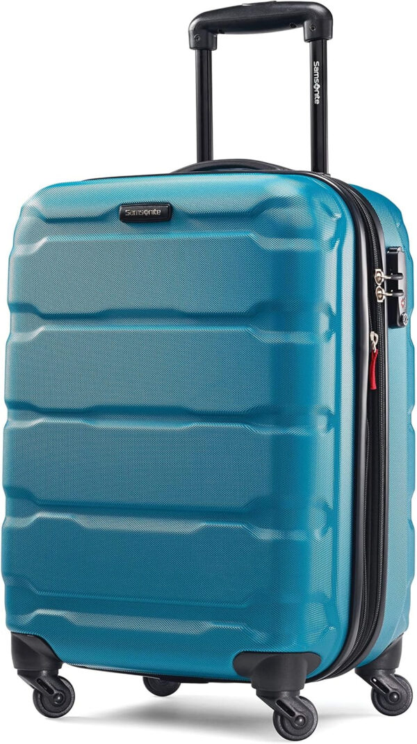 Samsonite Omni Pc - Equipaje expandible Unisex para Adultos con Ruedas giratorias, Azul Caribe, Carry-On 20-Inch, Omni Pc Hardside - Equipaje expandible con Ruedas giratorias