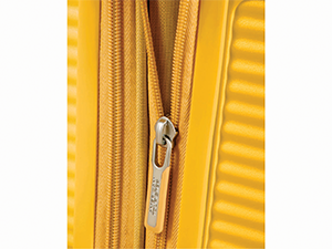 Soundbox; american Tourister; Golden Yellow; Suitcase; expandability