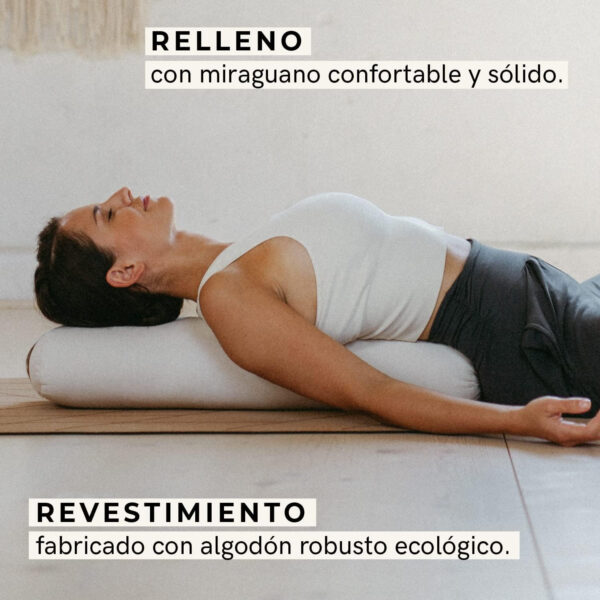 Lotuscrafts Bolster Yoga Rectangular para Yin Yoga - Relleno de Kapok - Cubierta en Algodon Lavable - Cojin Yoga Restaurativo - Bolster Yoga Kapok - Bolster Yoga Algodon - Imagen 3