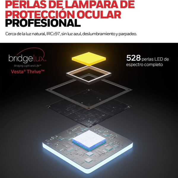 HONEYWELL 100W Natural Daylight Led Lámpara de pie para sala de estar Moderno Uplighter Lámpara de pie regulable Eye-Caring Lámpara de pie de lectura para oficina Dormitorio 10400LM HWL-02E Pro - Imagen 11