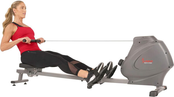 Sunny Health & Fitness Máquina de Remo magnética, Remo Plegable Compacto para el hogar, súper silencioso y Suave, conexión Exclusiva Opcional a la aplicación SunnyFit
