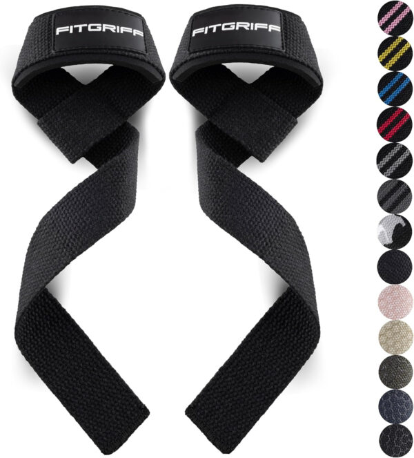 Fitgriff® Straps Gym - Correas Levantamiento de Pesas para Lifting, Gimnasio - Accesorios Fitness Mujer y Hombre