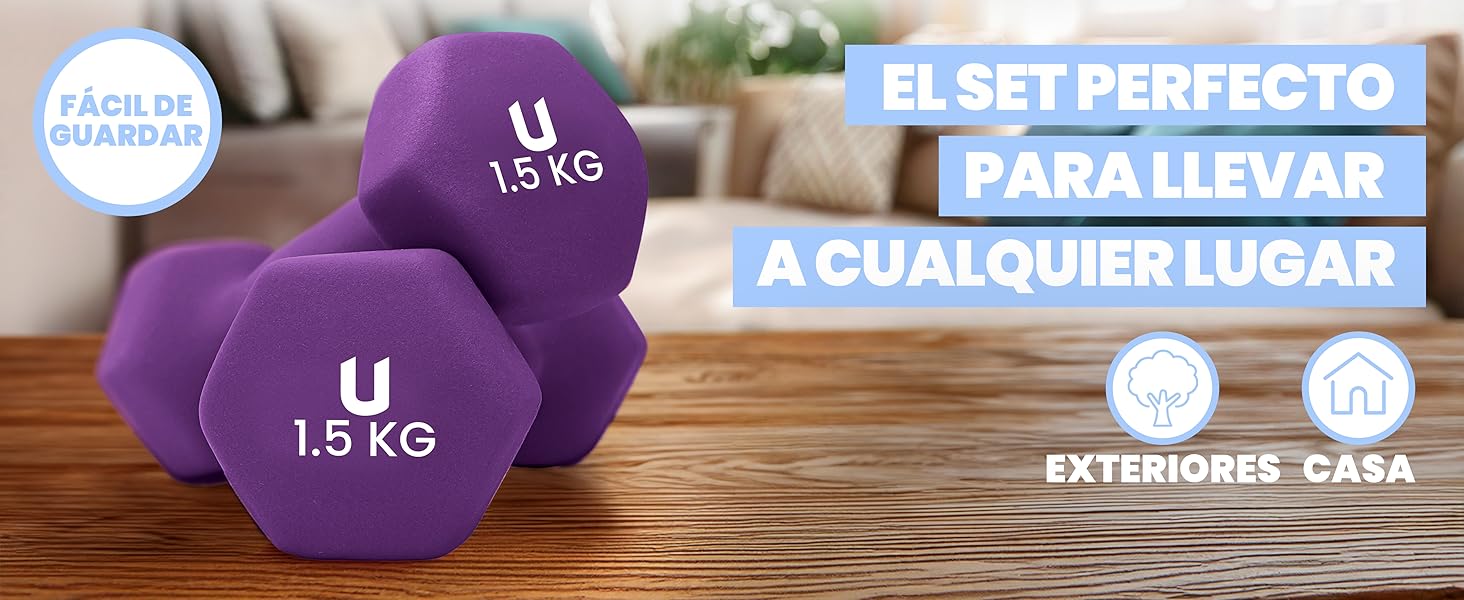 mancuernas neopreno hexagonales