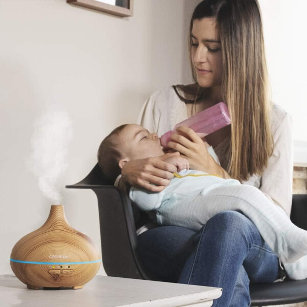 Cecotec Humidificador Ultrasónico y Difusor de Aromas con Temporizador Pure Aroma 150 Yang. Capacidad 150 ml, Temporizador 3 Horas, 7 Colores led, Función aromaterapia, Ultra silencioso - Imagen 4