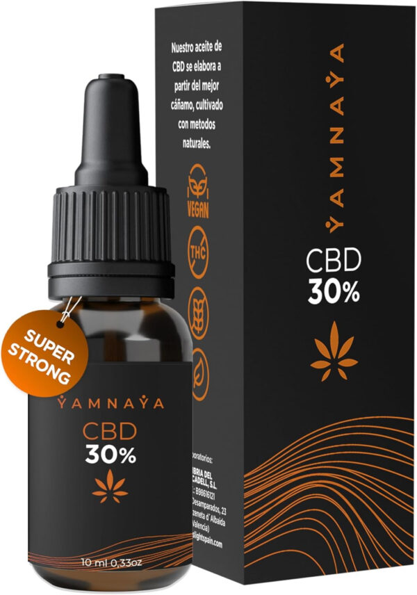 YamnaYa - Aceite CBD 30% (Super Strong) 3000mg CBD Puro – 10ml de Gotas de Cannabidiol PREMIUM - 0% THC (10ml, 30%)