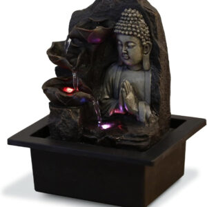 Zen’Light SPIRITUALITE – Fuente de polirresina de Color marrón Oscuro, 21 x 21 x 26 cm.
