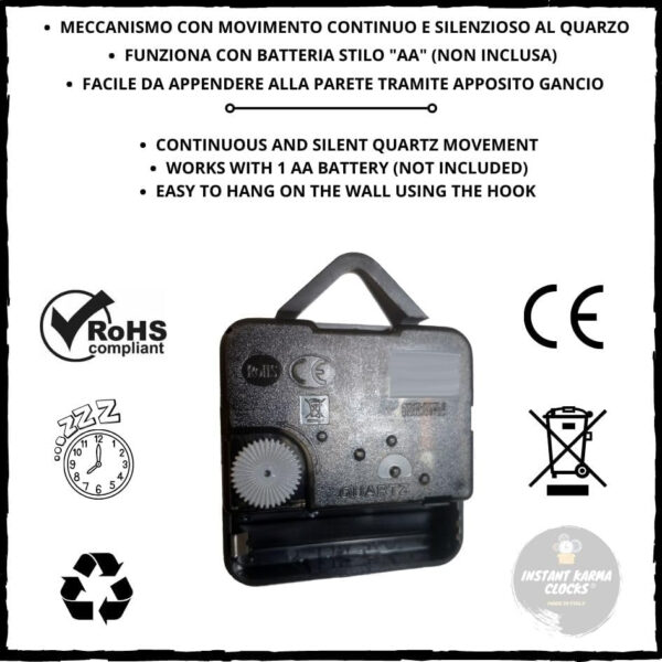 Instant Karma Clocks | Reloj de Pared | Peluquería | Barbería | Motivos de Barber Shop (Negro B5) - Imagen 3