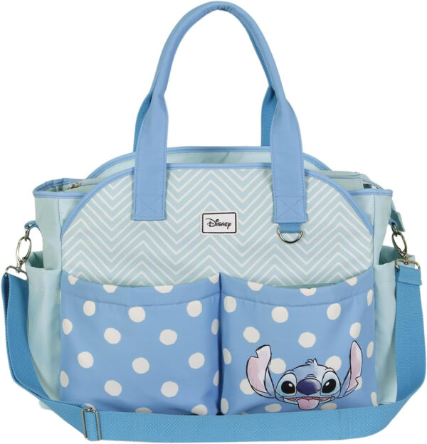 Lilo y Stitch Lovely-Bolso para Carro de Bebé Mommy, Azul, 44 x 32 cm - Imagen 2
