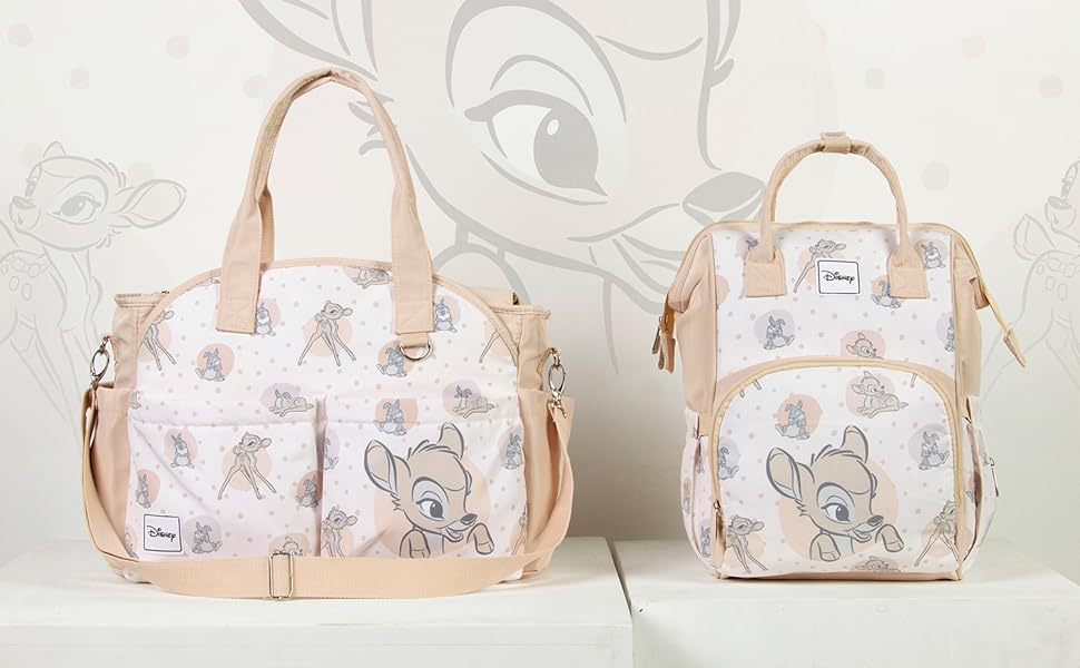 bodegón con mochila y bolso para carro de bebé