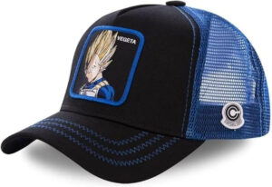 Casquette Dragon Ball Z Vegeta Noir Filet Bleu