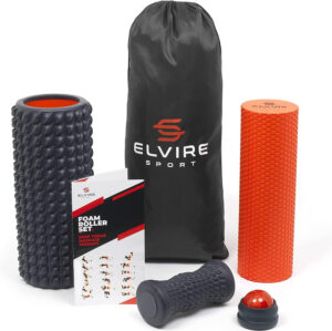 ELVIRE SPORT Rodillo de Masaje Muscular | Espuma Suave, Bola de Masaje para Pies | Alivia el Dolor de Espalda, Piernas y Fascitis Plantar | Yoga, Pilates