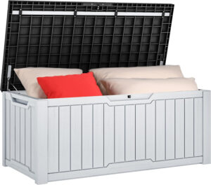 YITAHOME Caja de Almacenaje de Jardín 450L, Gran Arcón de Ordenación Exterior para Patio Exteriores Piscina Material