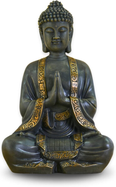 zen' Light grande estatua Buda mediación, resina, Bonze, 37.5 x 15 x 24 cm