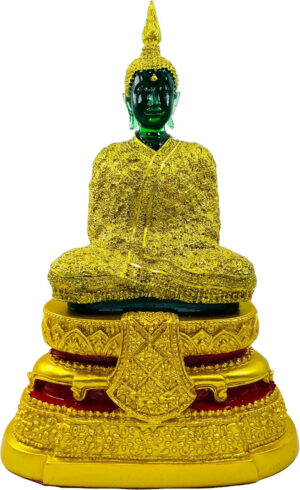 BUDDHO Estatua de Buda esmeralda de invierno de 25,4 cm de alto. Estatua de Buda tailandés para decoración del hogar, regalo de Buda