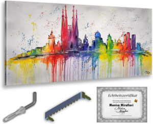 Monica Mirafiori I 100% Pintado a Mano I Barcelona 120×60 cm I Cuadro pintado a mano I Pintura I Arte moderno