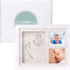 HuBorns - Set Marco Huellas Bebe Recien Nacido con Arcilla Anti Grietas, Cuadro Huella Bebe Pie y Manos como Regalos para Bebes Recien Nacidos, Kit Marco Huellas Bebe Recien Nacidos y Huellas Perro
