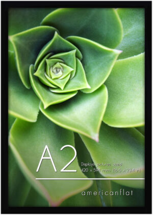 Americanflat A2 - Marco de Fotos, MDF Madera de Color Negro - Marco para Cuadros Personalizados de Pared