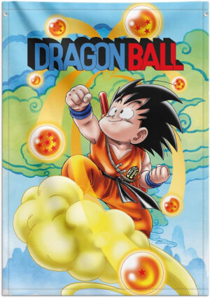 Grupo Erik Poster tela Dragon Ball Goku – Banderola decorativa Manga 70×100 cm│ Posters para pared enrollable : Decoracion habitacion juvenil
