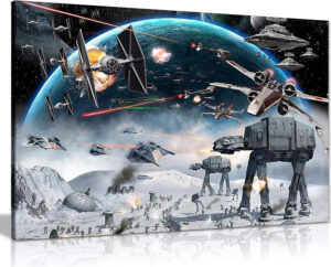 Panther Print, Lienzo grande para pared, diseño de película, Star Wars, hermoso arte enmarcado para sala de estar y dormitorio, impresiones de calidad para paredes, impresión para ocasiones especiales