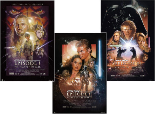 Close Up Set de 3 Pósters Star Wars - Episode I-III (61cm x 91,5cm)